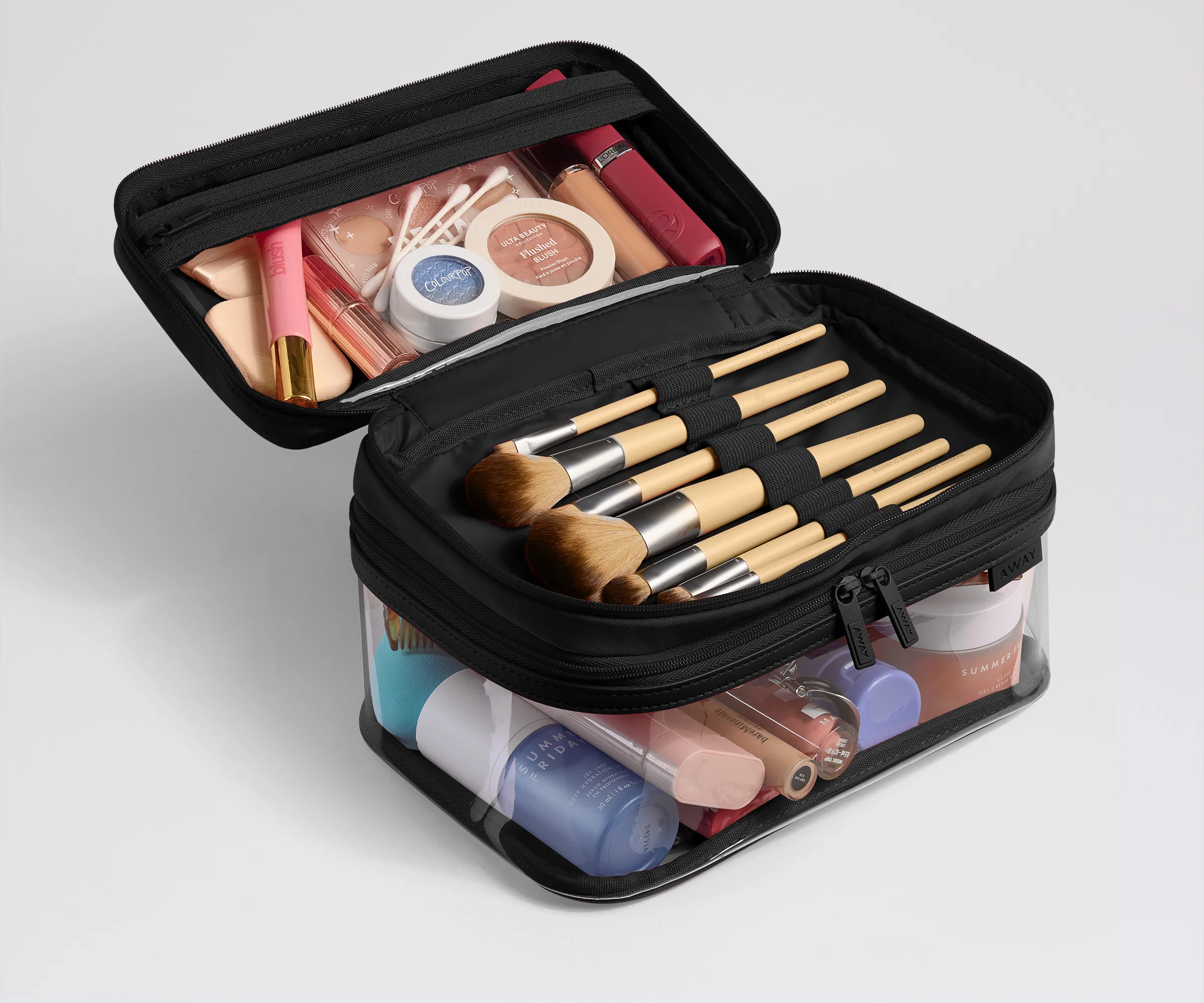 Clear Cosmetic Case in Jet Black - Image 3