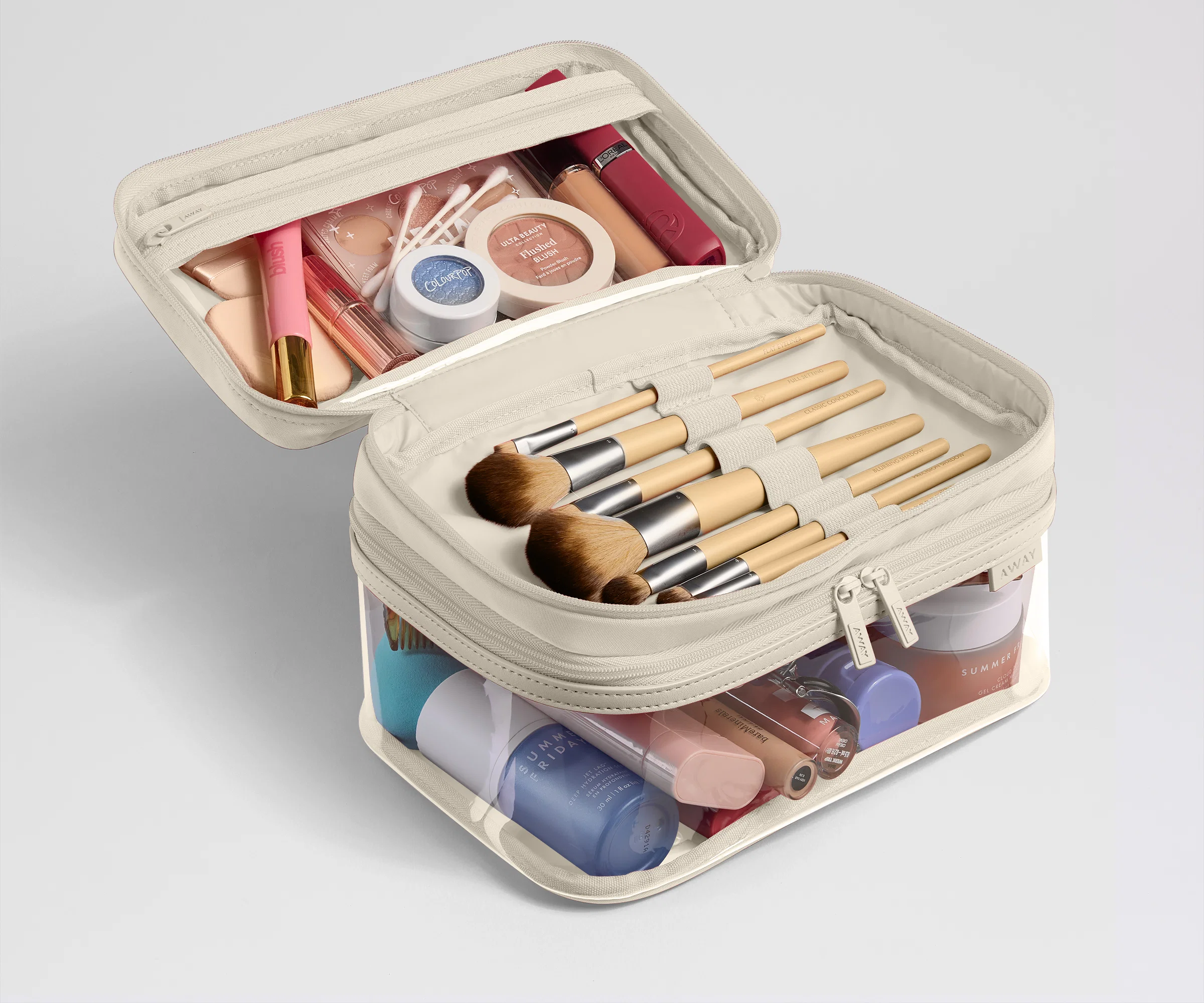 Clear Cosmetic Case in Salt White - Image 3