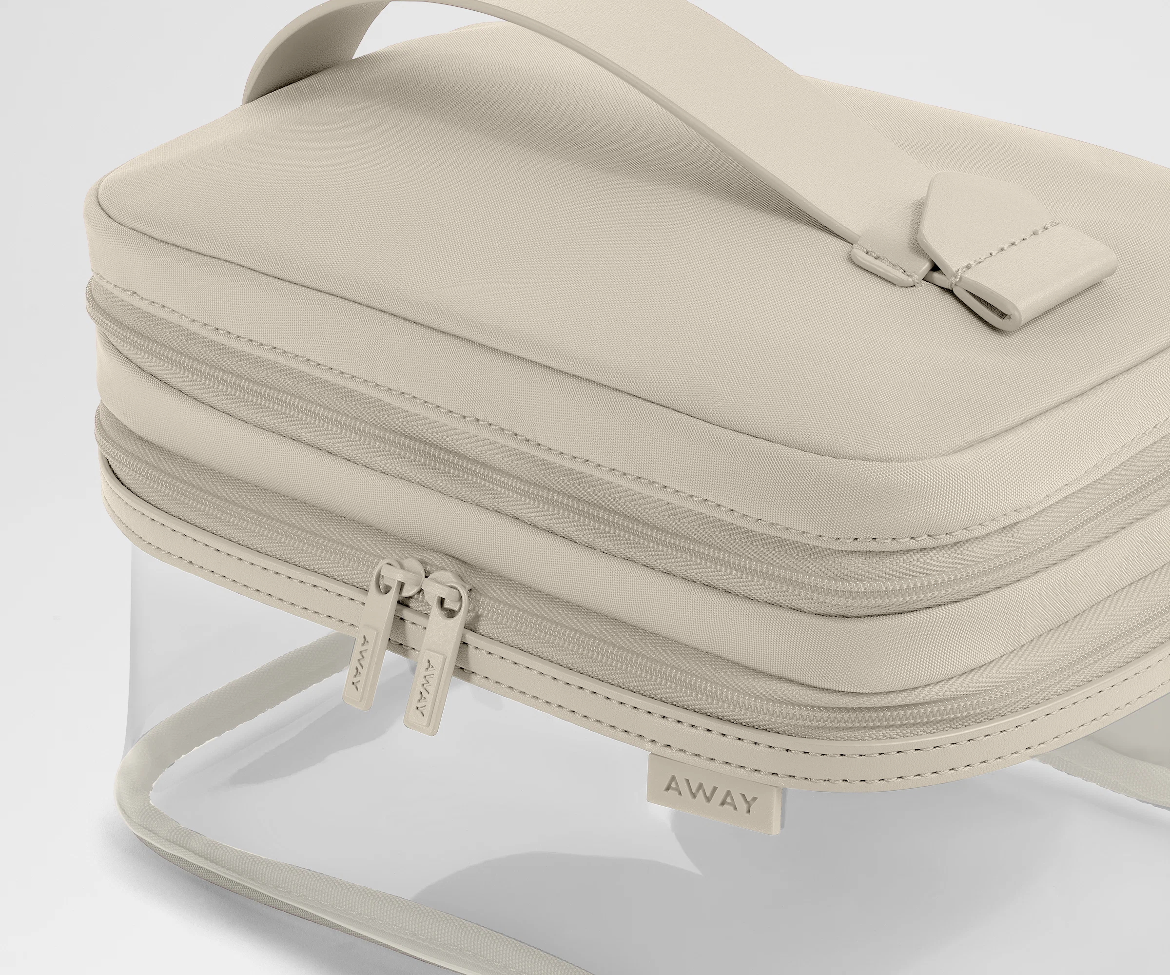 Clear Cosmetic Case in Salt White - Image 4