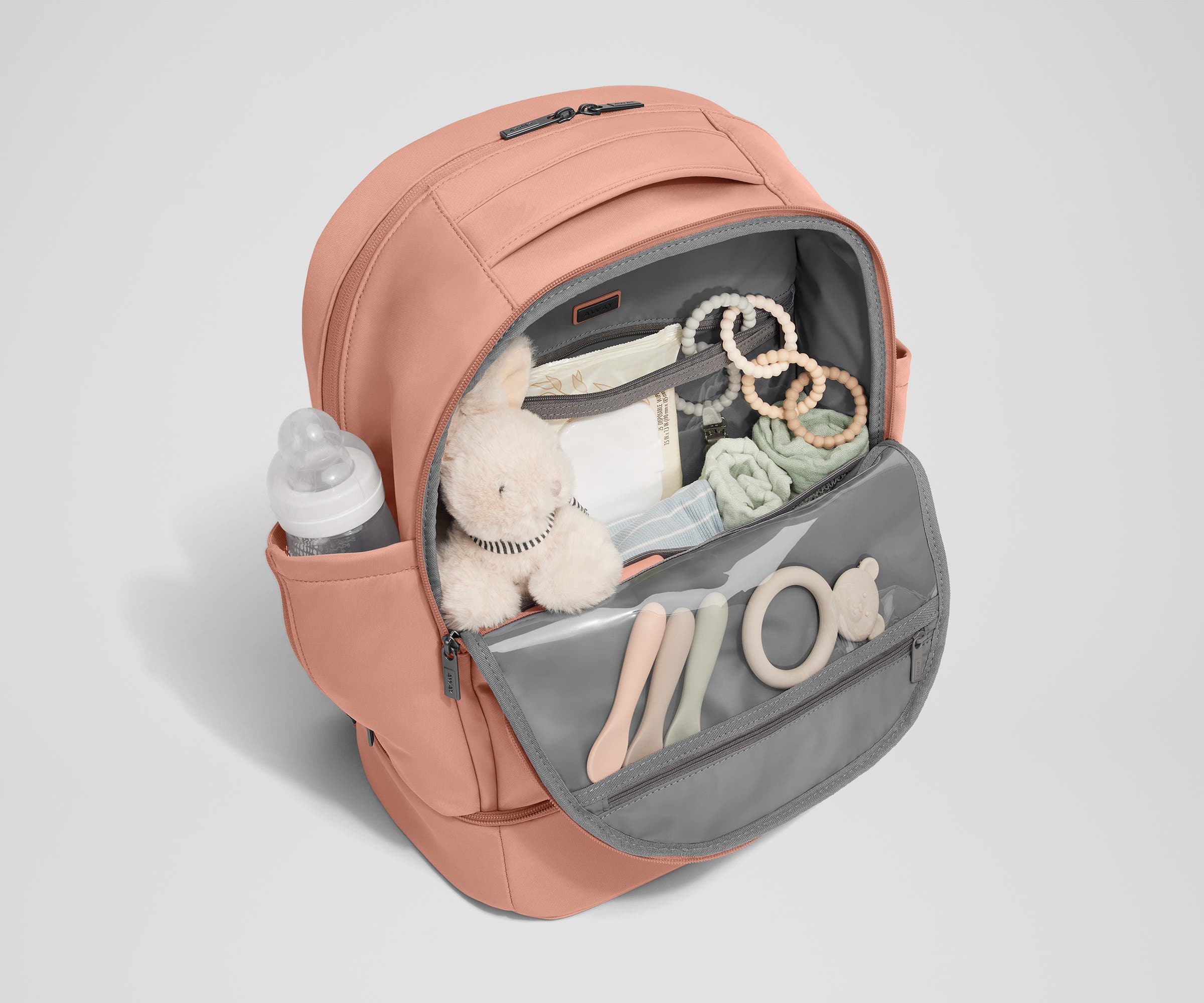 The Double Diaper Backpack in Clay Pink - Image 4
