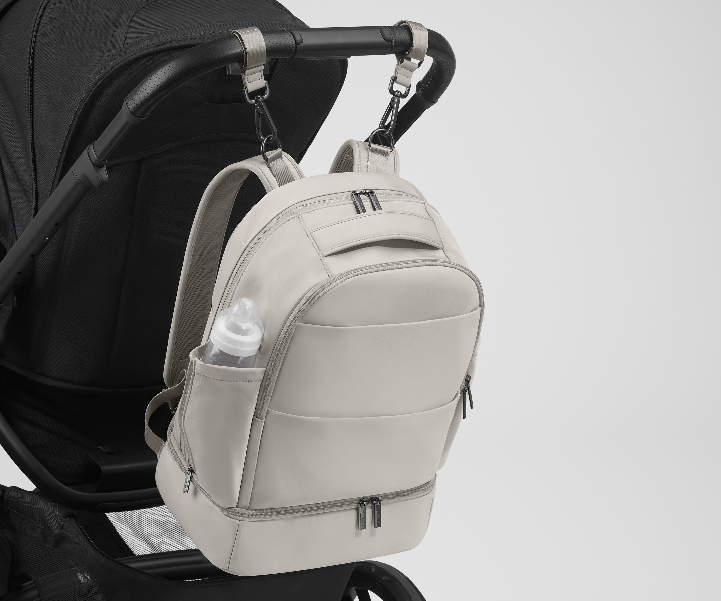 The Double Diaper Backpack in Cloud Gray - Image 7