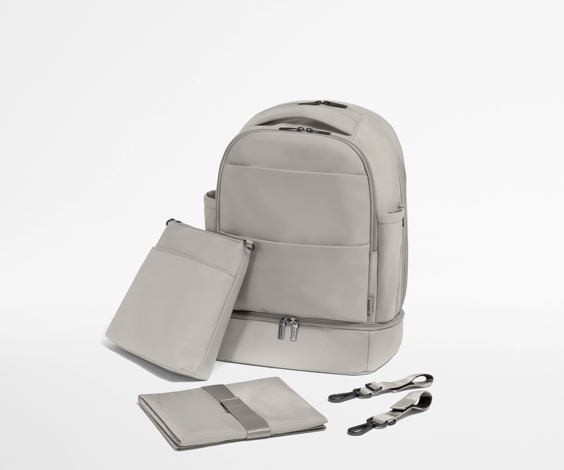 The Double Diaper Backpack in Cloud Gray - Image 8