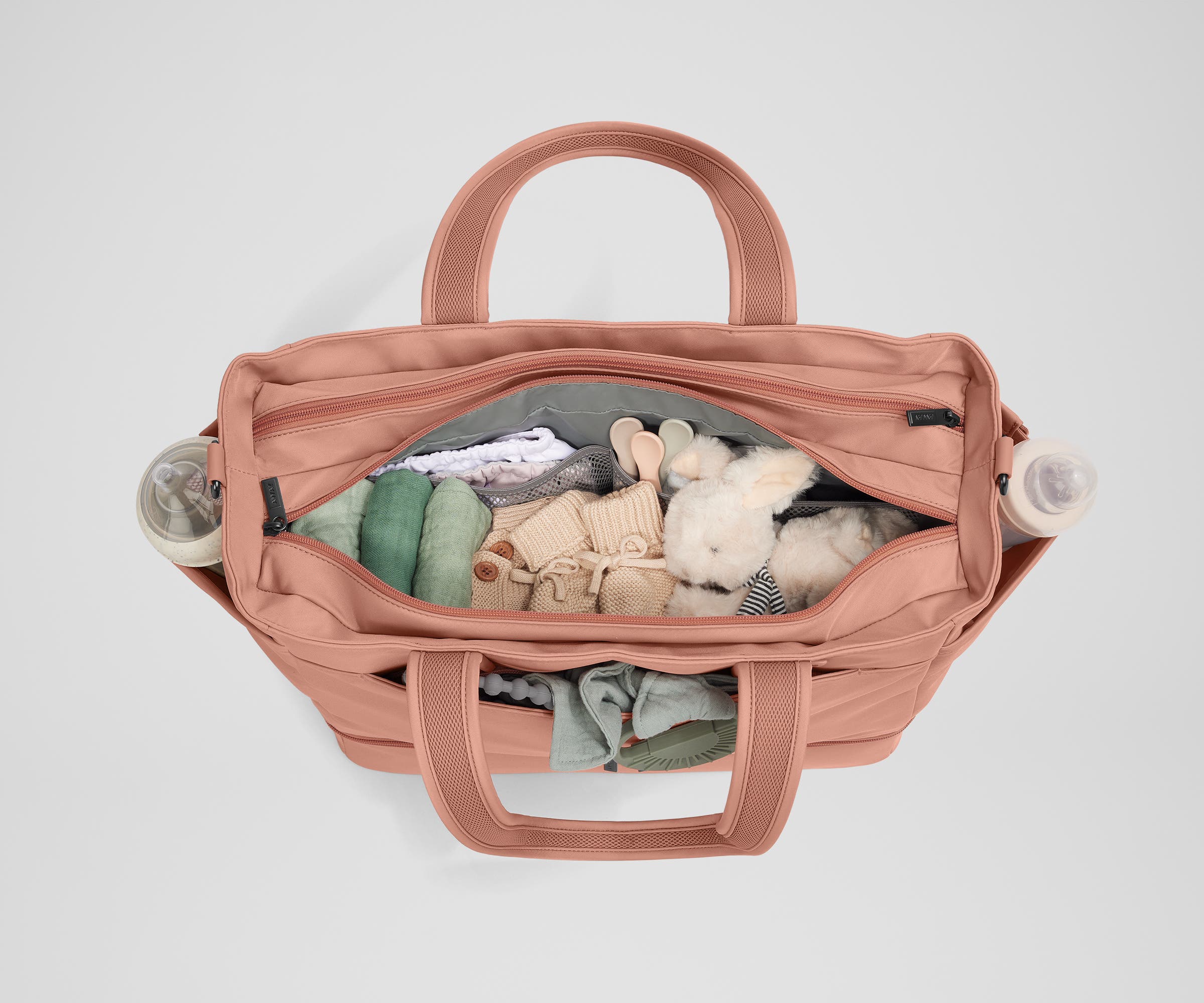 The Double Diaper Tote in Clay Pink - Image 4