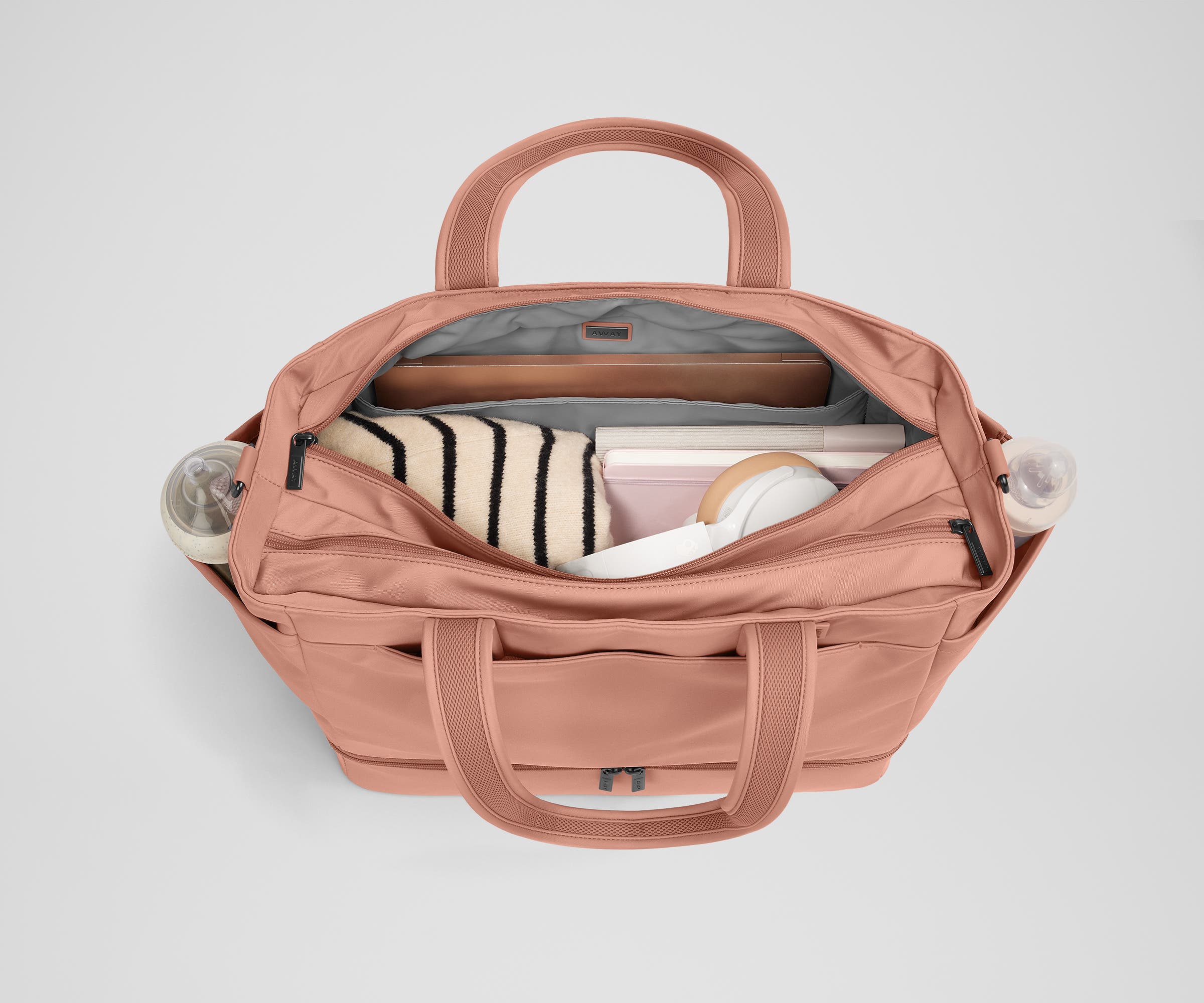 The Double Diaper Tote in Clay Pink - Image 5