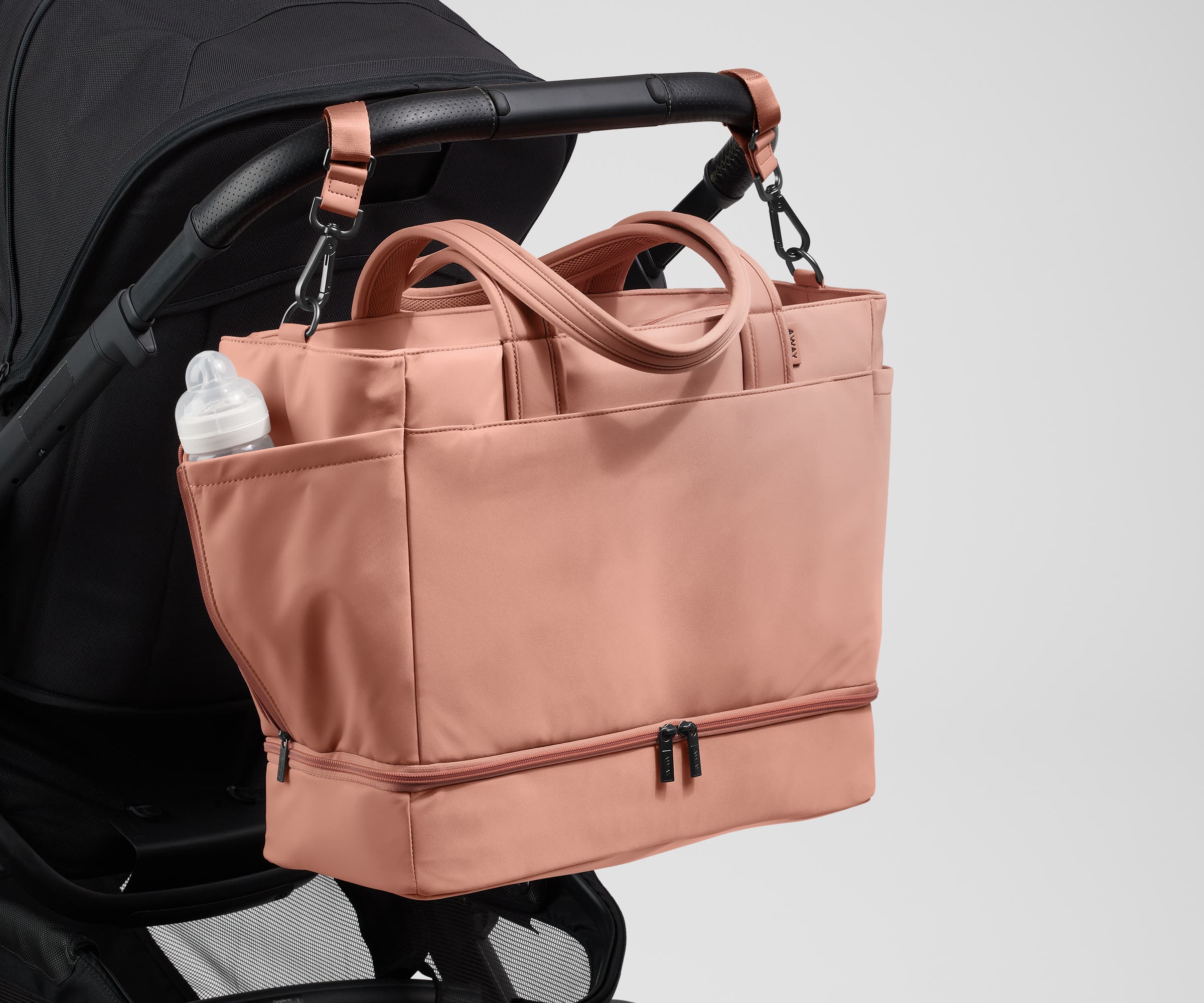 The Double Diaper Tote in Clay Pink - Image 7