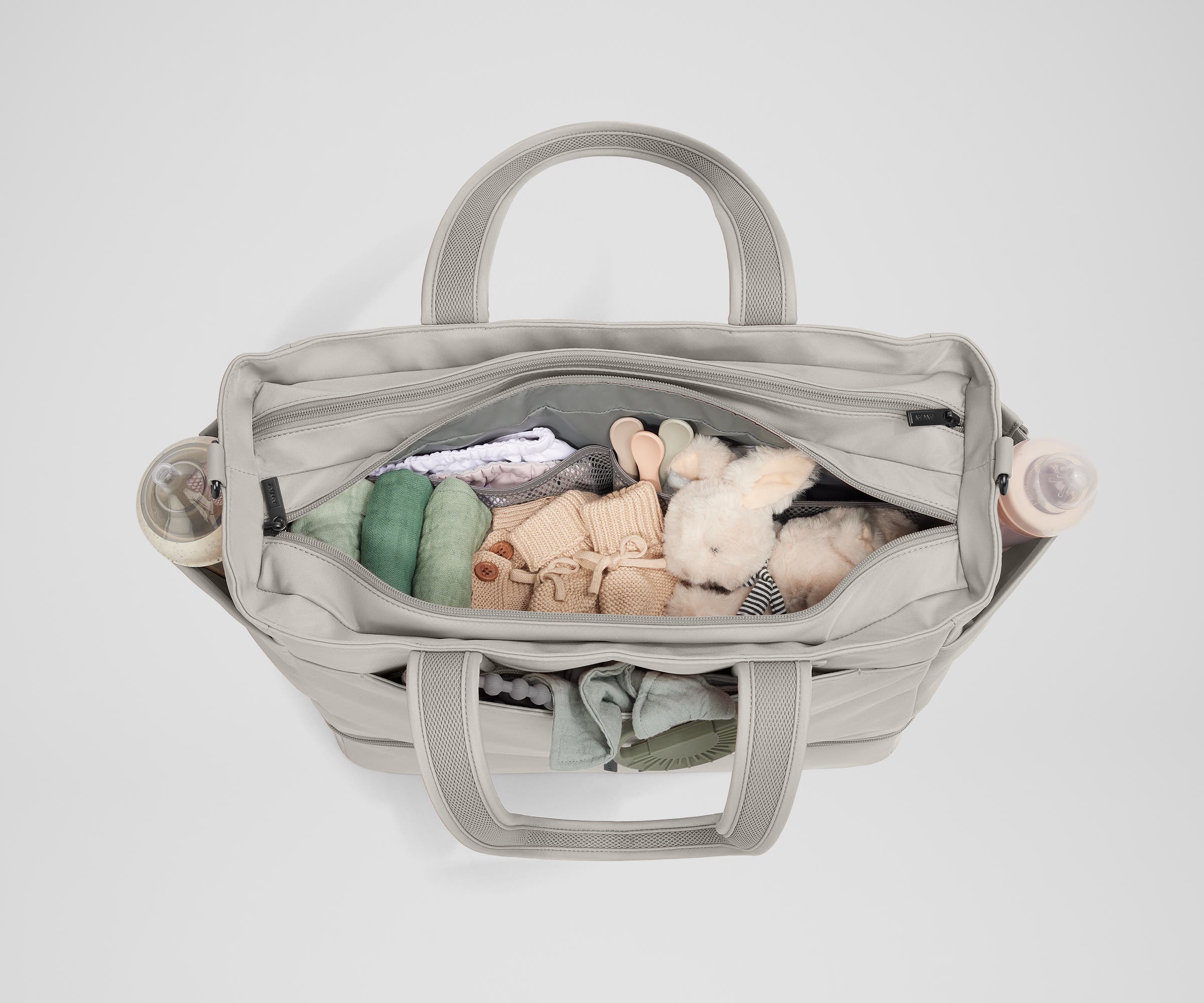 The Double Diaper Tote in Cloud Gray - Image 4