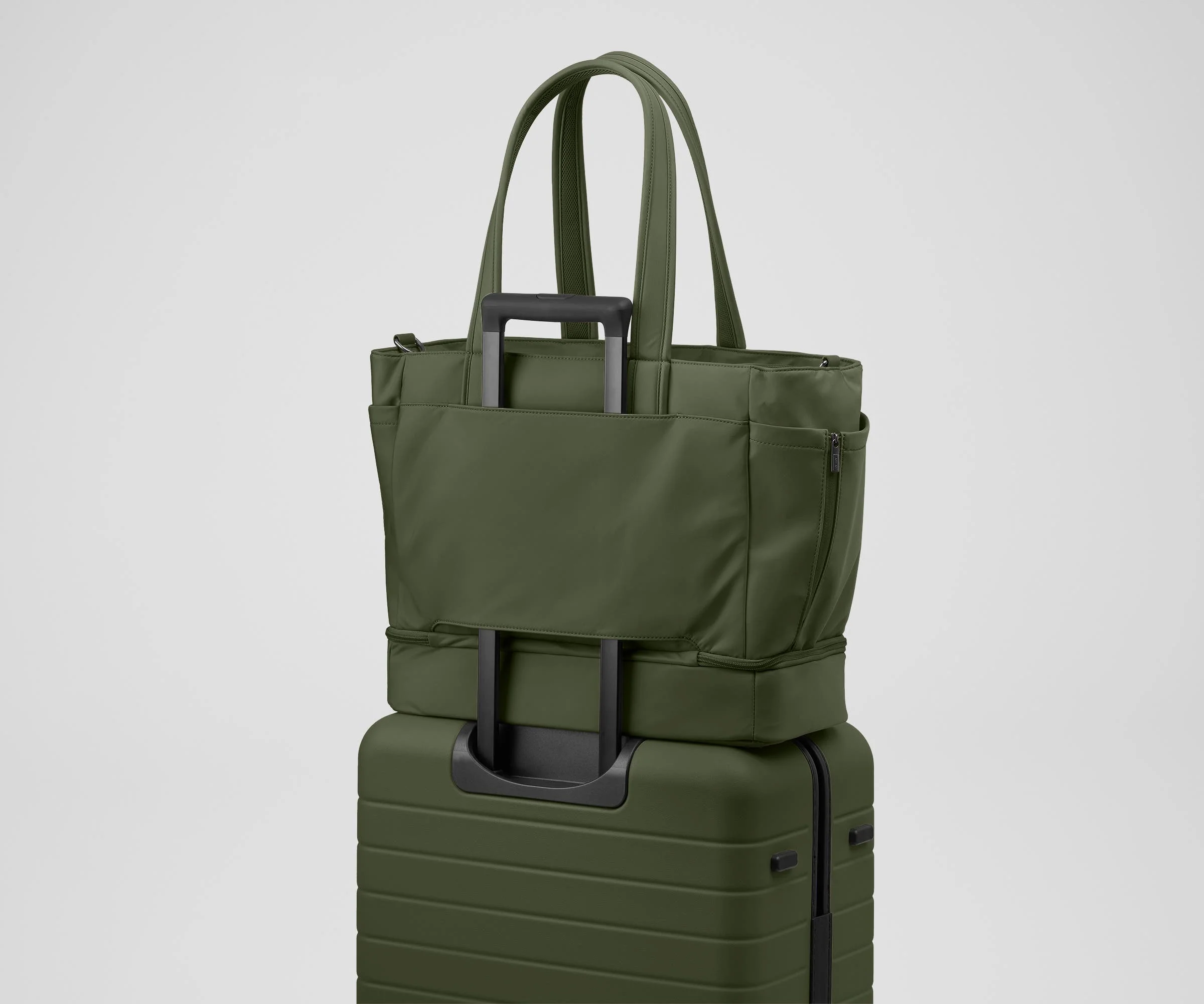 The Double Diaper Tote in Olive Green - Image 11