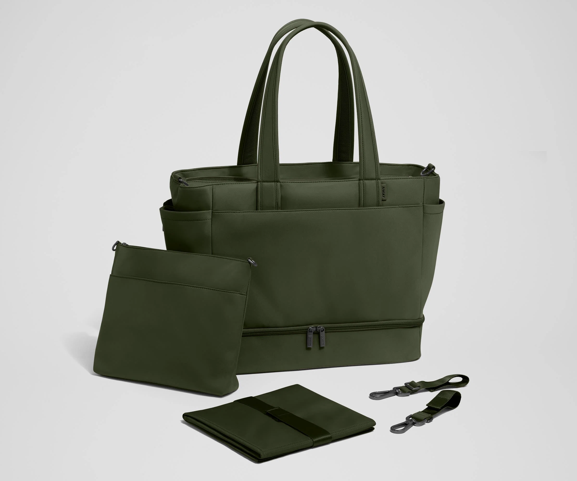 The Double Diaper Tote in Olive Green - Image 8