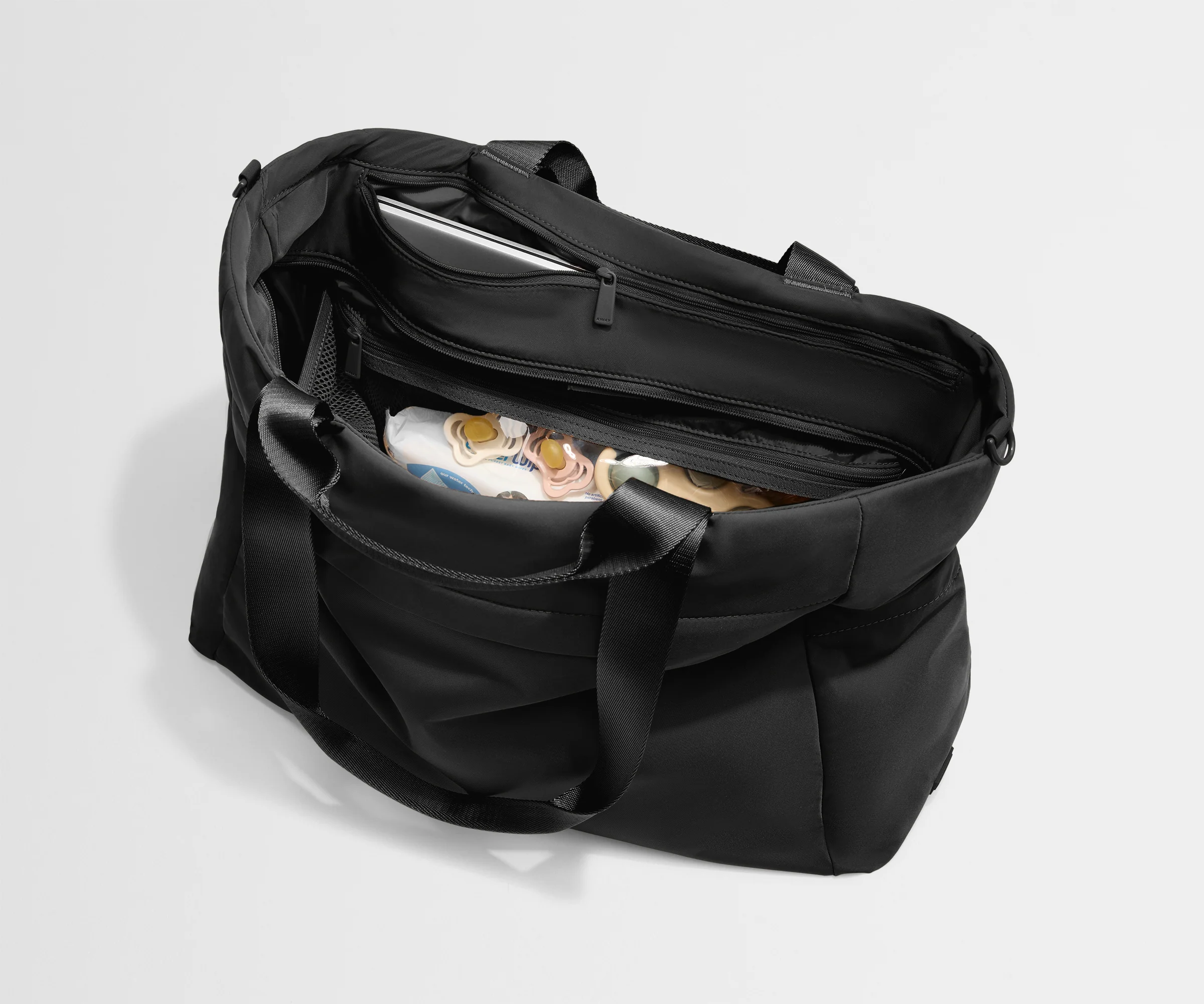 Featherlight Diaper Tote in Jet Black - Image 3