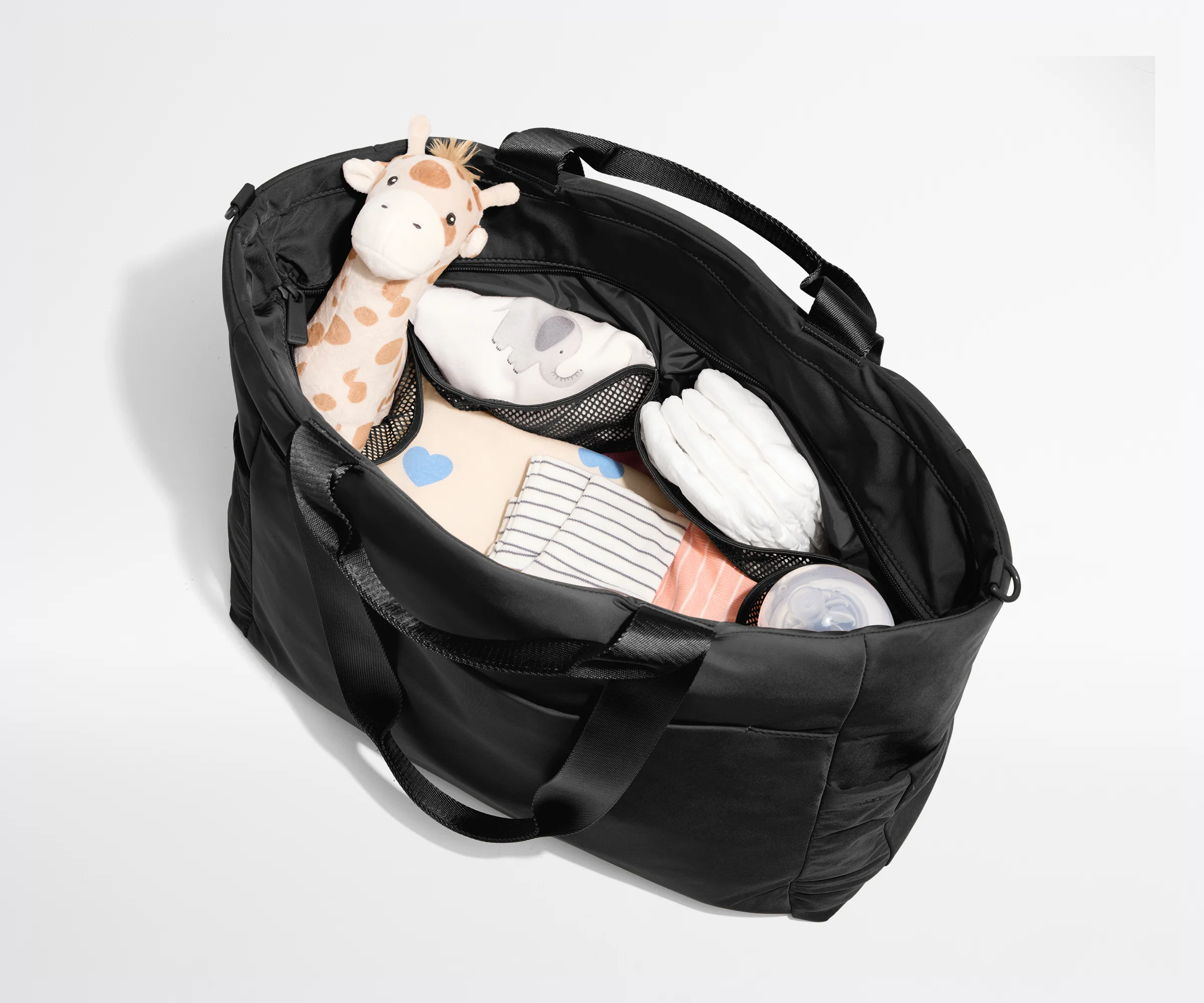 Featherlight Diaper Tote in Jet Black - Image 5