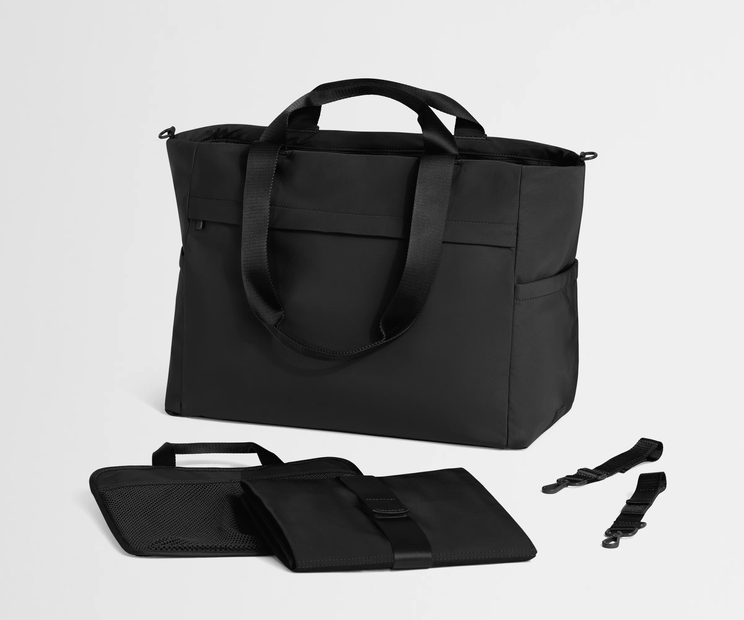 Featherlight Diaper Tote in Jet Black - Image 7