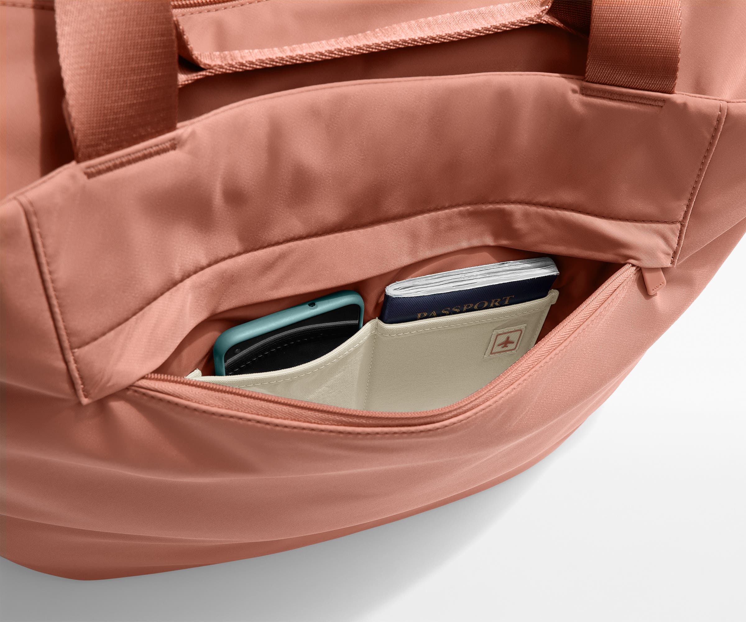 Large Featherlight Tote in Clay Pink - Image 7