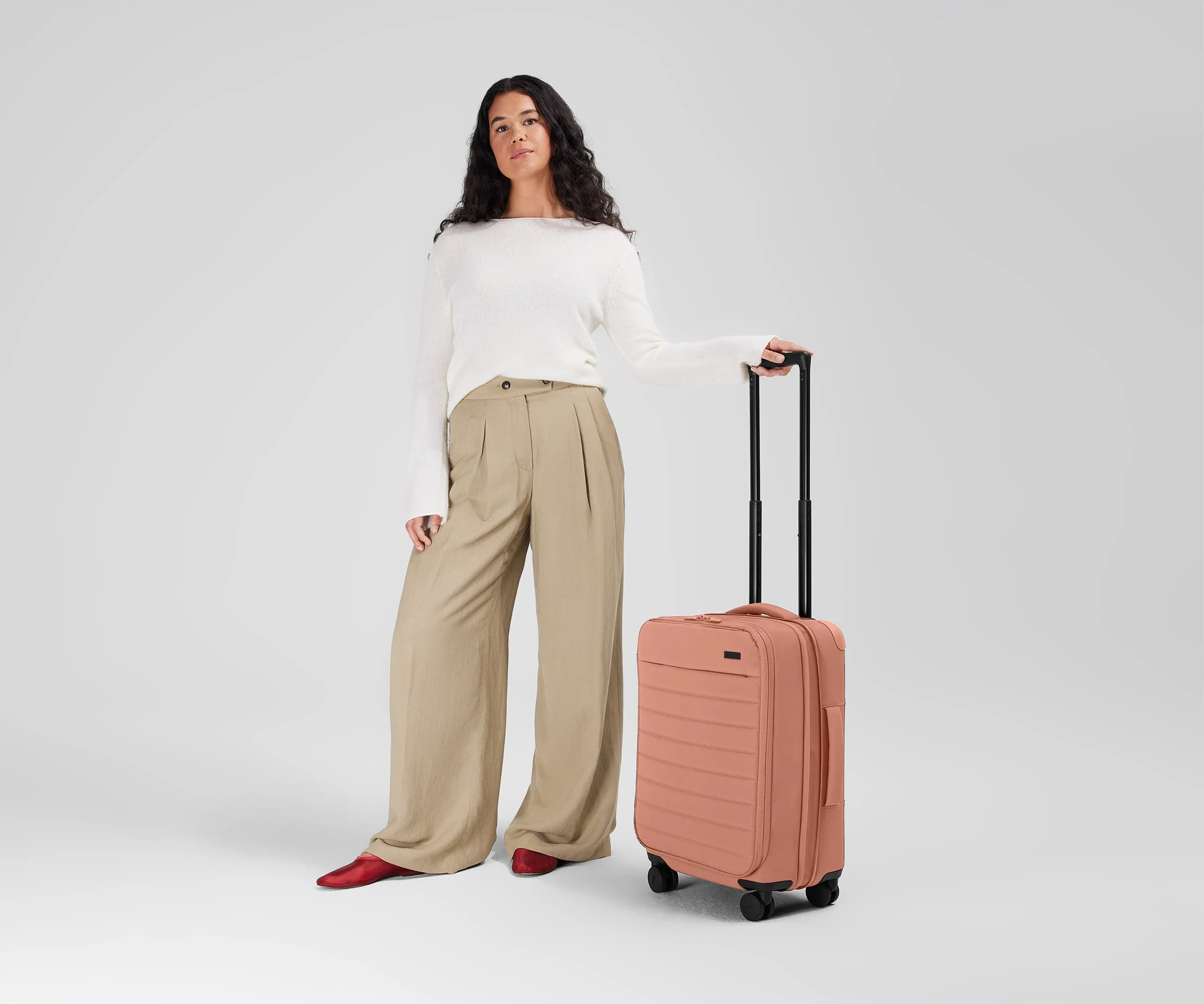 Softside Carry-On in Clay Pink - Image 4