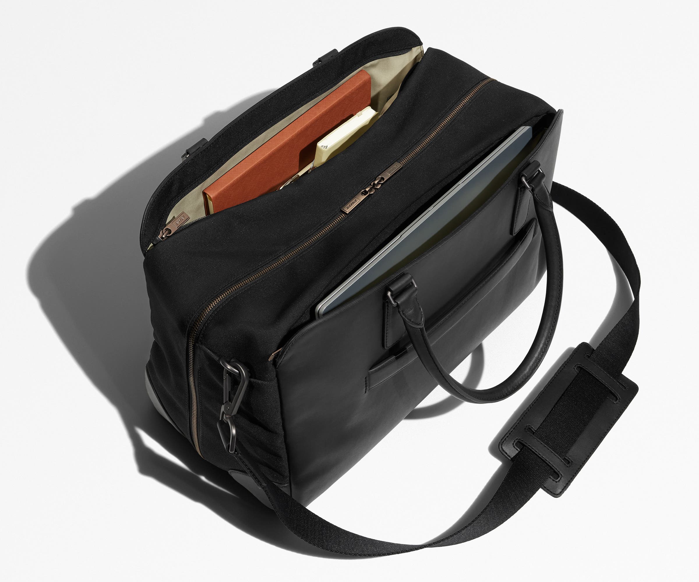 The Transit Leather Duffle in Jet Black - Image 3